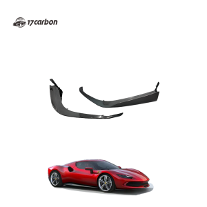 Ferrari 296 OEM Carbon Fiber AF Style Front Lip Corner Extension