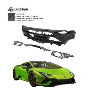 Lamborghini Huracan LP580-610-Evo Upgrade Tecnica Style Dry Carbon Fiber Body Kits Rear Bumper