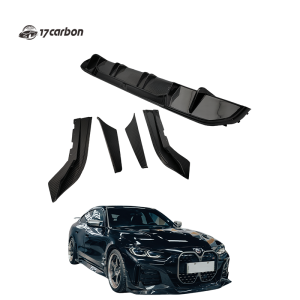 BMW I4 Upgrade AMANS Carbon Fiber Rear Diffuser without Light (A Style)