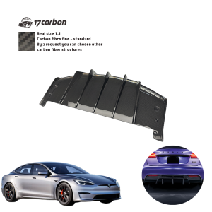 Tesla Model S Plaid 2023 2024 2025 V Style Dry Carbon Kit Rear Diffuser