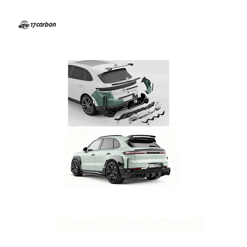 Porsche Cayenne 2024+ TECHART MAGNUM Style Carbon Fiber Body Kit for E3.2（Four protruding lips）