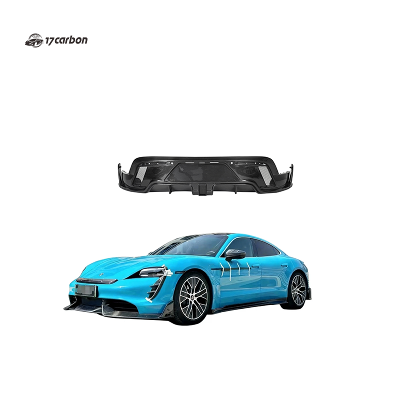 Porsche Taycan MSY Style Carbon Fiber Rear Diffuser